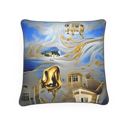 White dream mansion contemporary cushion cover