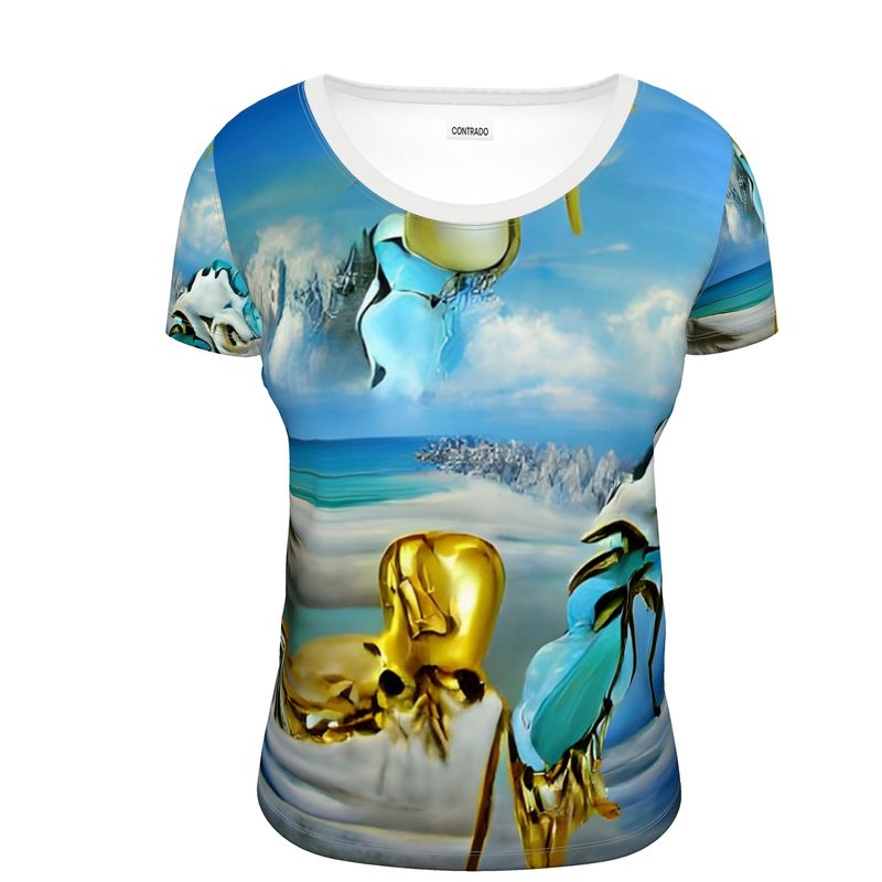 Tropical island - ladies Scoop Neck T-shirt