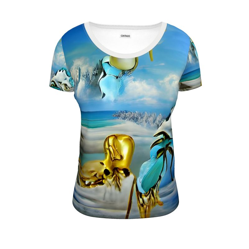 Tropical island - ladies Scoop Neck T-shirt